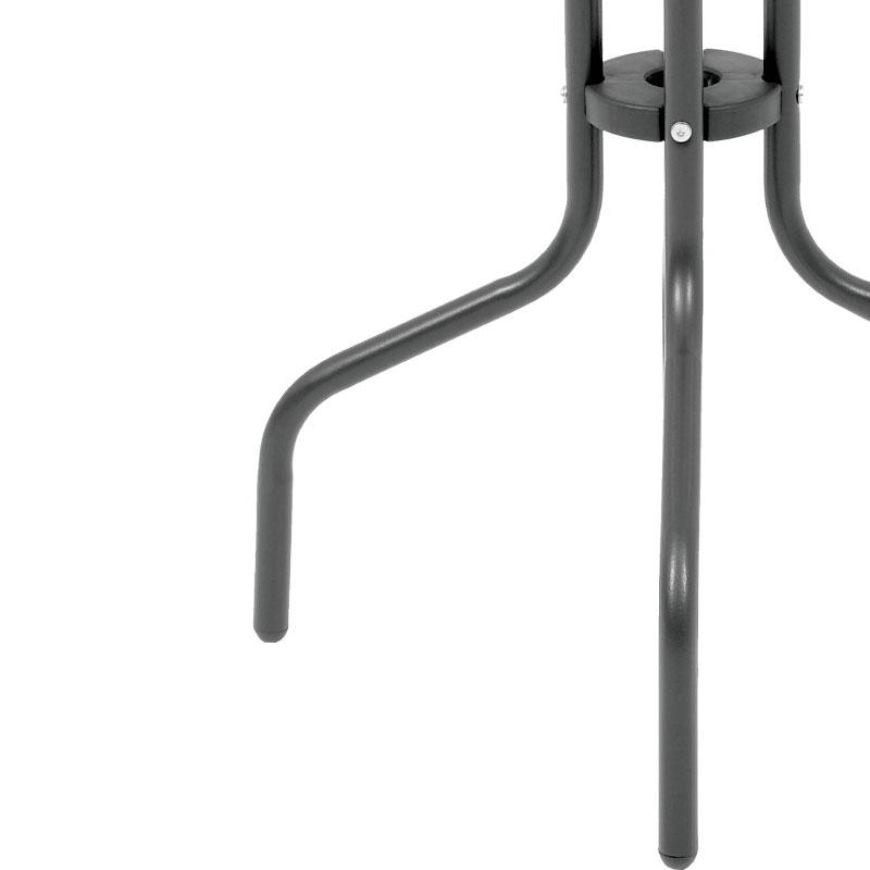 ΣΤΡΟΓΓΥΛΟ ΤΡΑΠΕΖΙ ΚΗΠΟΥ 003 ΓΚΡΙ ΧΡΩΜΑ 80x70εκ - Image 5