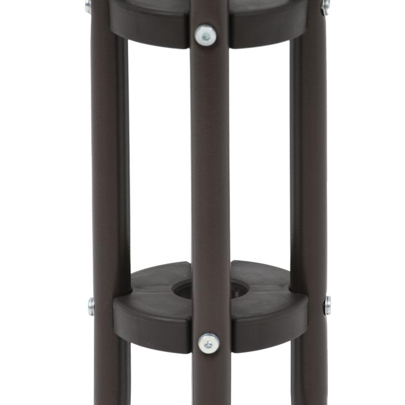 ΣΤΡΟΓΓΥΛΟ ΤΡΑΠΕΖΙ ΚΗΠΟΥ 003 ΚΑΦΕ ΧΡΩΜΑ 80x70εκ - Image 4