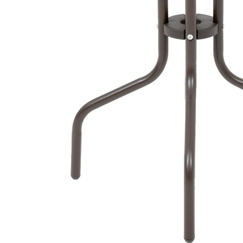 ΣΤΡΟΓΓΥΛΟ ΤΡΑΠΕΖΙ ΚΗΠΟΥ 003 ΚΑΦΕ ΧΡΩΜΑ 80x70εκ - Image 5