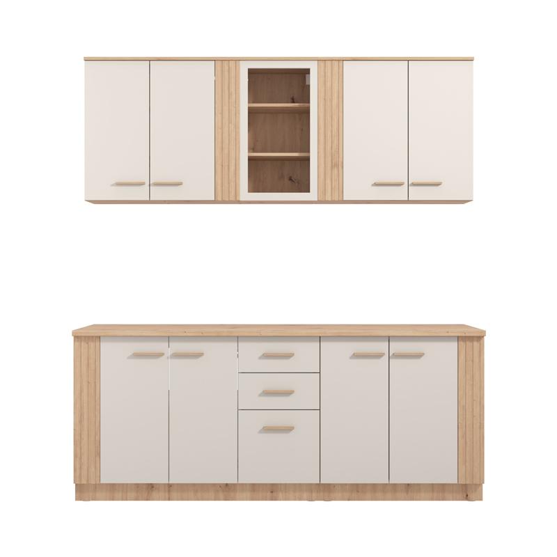 ΣΥΝΘΕΣΗ ΚΟΥΖΙΝΑΣ BELFORT 200 ARTISAN OAK/CASHMERE 200x51x200εκ - Image 3