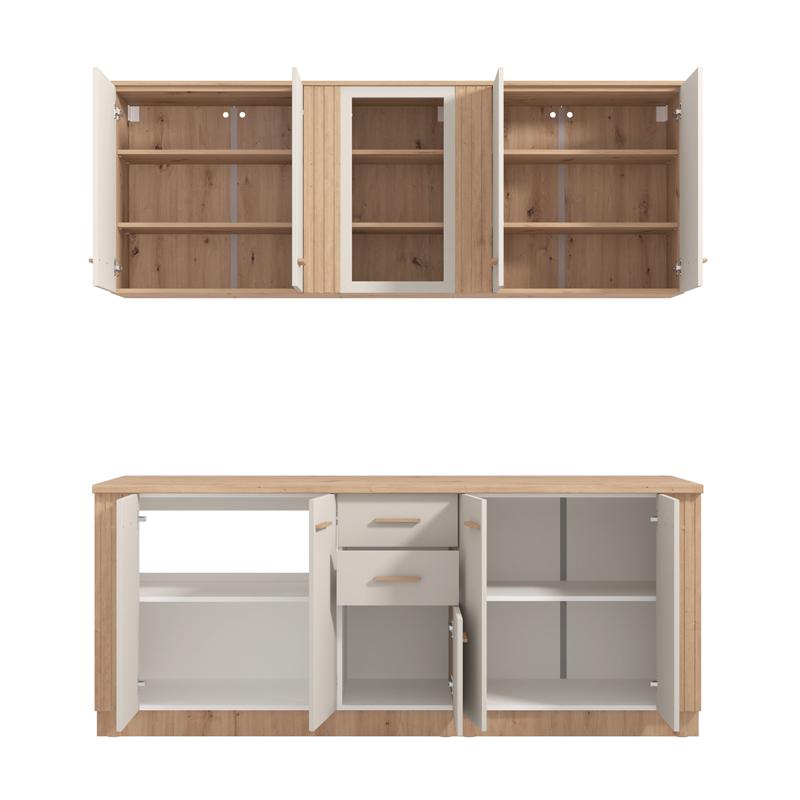 ΣΥΝΘΕΣΗ ΚΟΥΖΙΝΑΣ BELFORT 200 ARTISAN OAK/CASHMERE 200x51x200εκ - Image 5