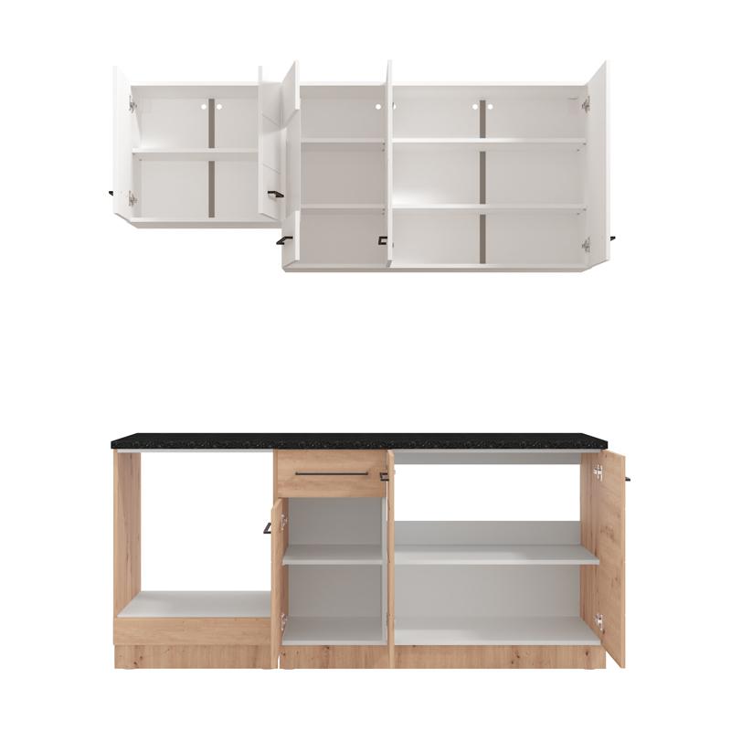 ΣΥΝΘΕΣΗ ΚΟΥΖΙΝΑΣ SAVONA 180 ARTISAN OAK/ΛΕΥΚΟ 180x57x200εκ - Image 4