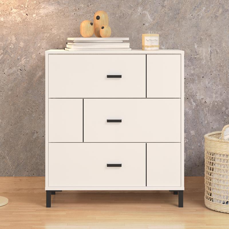 ΣΥΡΤΑΡΙΕΡΑ ALERIA 80 3F ΛΕΥΚΟ ΧΡΩΜΑ 77x40x90εκ - Image 2
