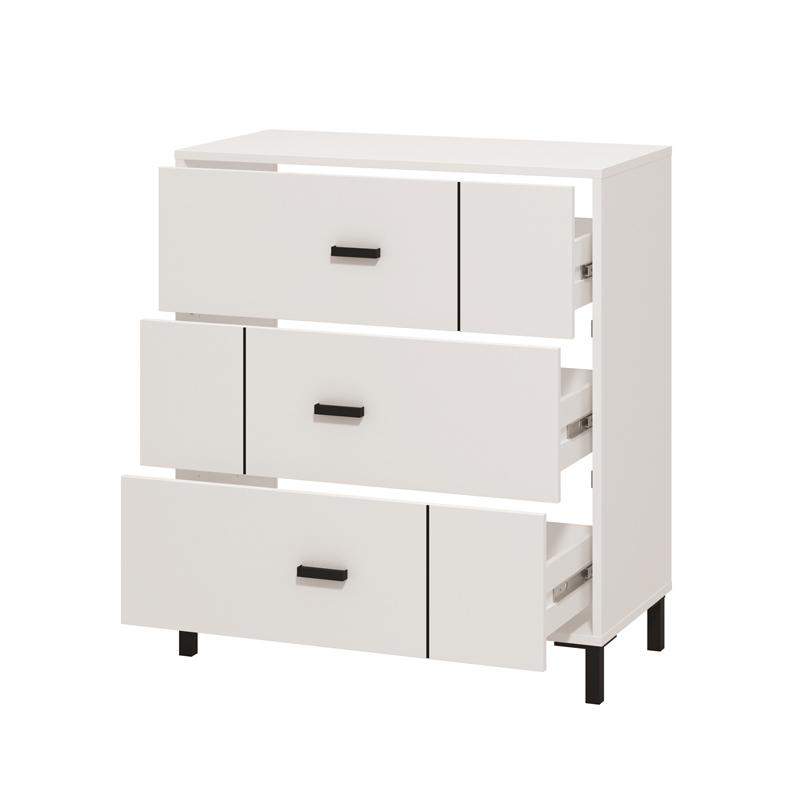 ΣΥΡΤΑΡΙΕΡΑ ALERIA 80 3F ΛΕΥΚΟ ΧΡΩΜΑ 77x40x90εκ - Image 3