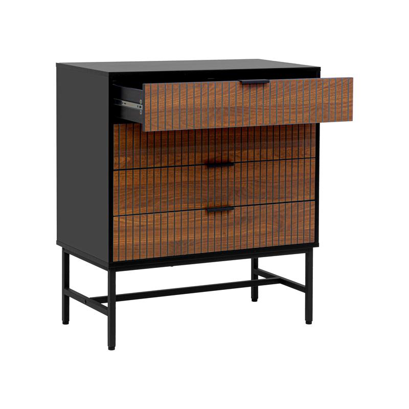 ΣΥΡΤΑΡΙΕΡΑ FL2405 ΜΑΥΡΟ-ΚΑΦΕ ΧΡΩΜΑ 80x40x90εκ - Image 3