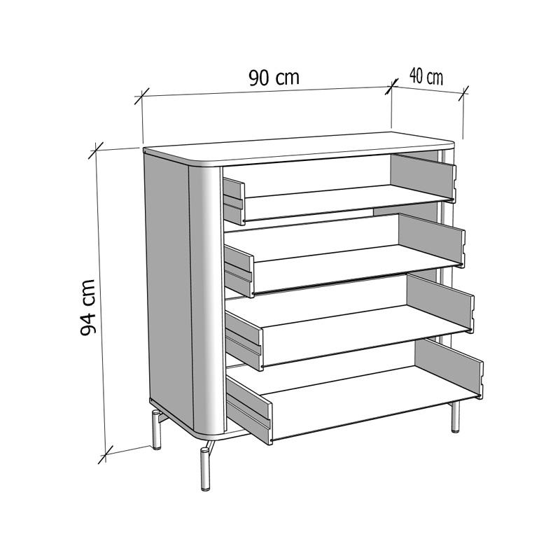 ΣΥΡΤΑΡΙΕΡΑ SERDICA 90 4F CASHMERE ΧΡΩΜΑ 90x40x94εκ - Image 6