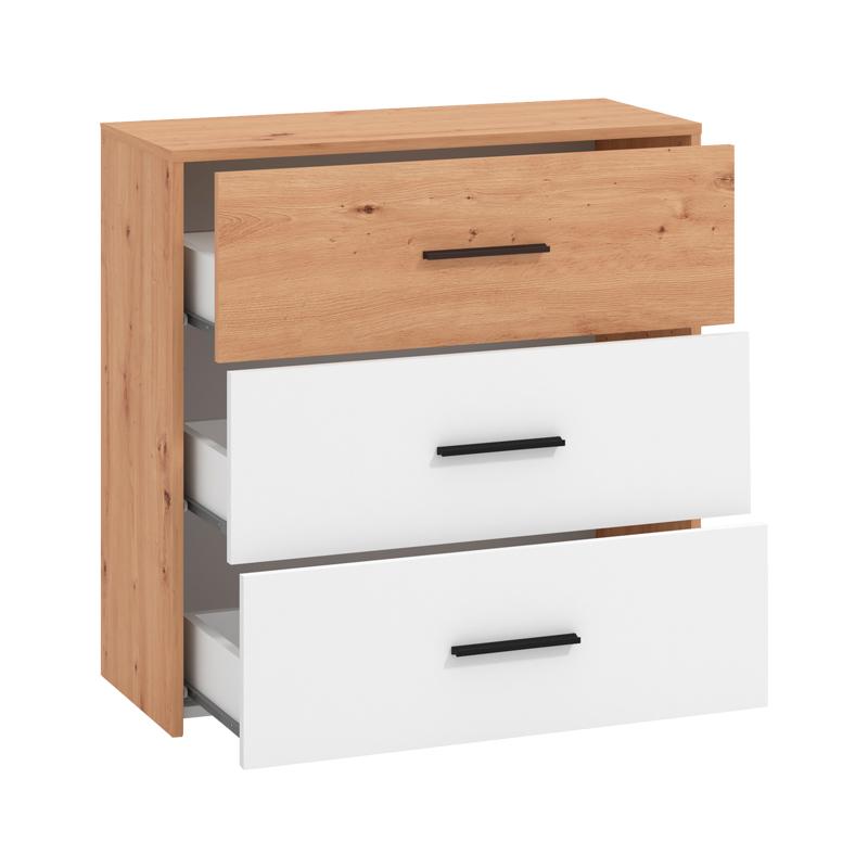 ΣΥΡΤΑΡΙΕΡΑ VARADERO 3F ARTISAN OAK-ΛΕΥΚΟ 80,5x33x80,5εκ fld - Image 4