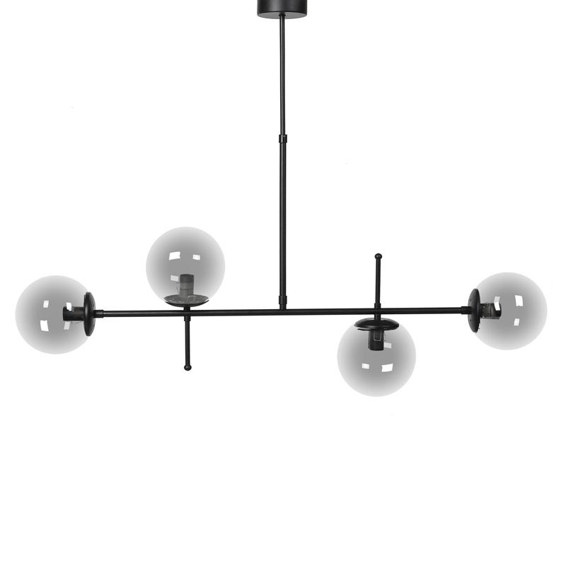 ΤΕΤΡΑΦΩΤΟ ΚΡΕΜΑΣΤΟ ΦΩΤΙΣΤΙΚΟ ΡΑΓΑ ΟΡΟΦΗΣ ΜΕΤΑΛΛΙΚΟ ΜΑΥΡΟ-ΓΚΡΙ ΧΡΩΜΑ Ε14 100x15x60εκ