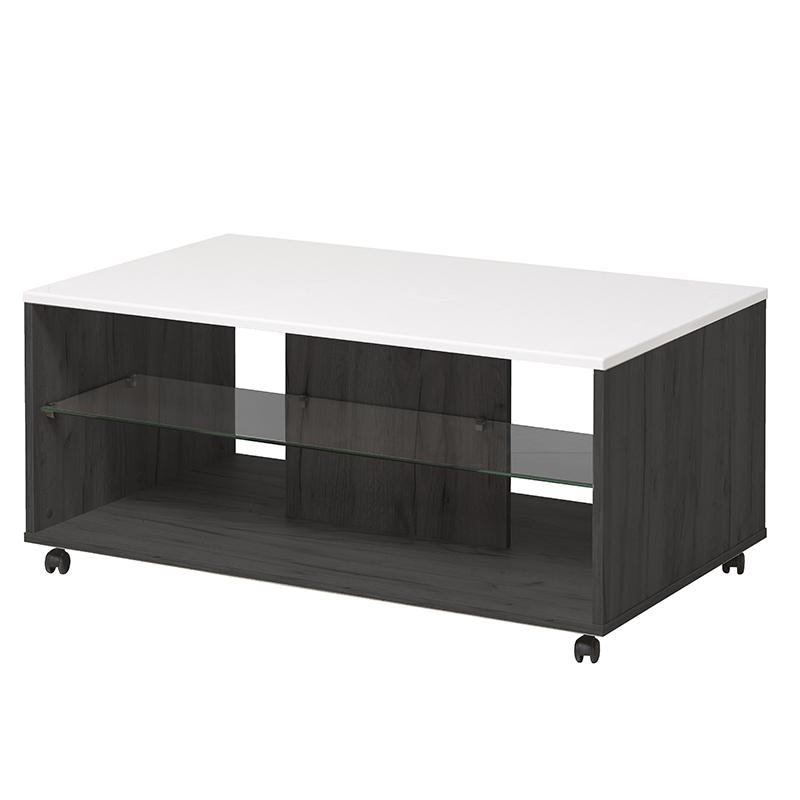 ΤΡΑΠΕΖΑΚΙ ΣΑΛΟΝΙΟΥ BERT BLACK GREY WOOD-ΛΑΚΚΑ 101x60x45εκ - Image 5