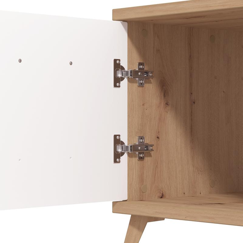 ΤΡΑΠΕΖΑΚΙ ΣΑΛΟΝΙΟΥ BRETAGNA ARTISAN OAK-ΛΕΥΚΟ HIGH GLOSS FOIL 120x60x53,5εκ a.p.r - Image 5