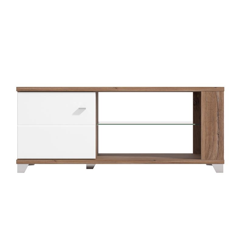 ΤΡΑΠΕΖΑΚΙ ΣΑΛΟΝΙΟΥ BURGUNDY ΛΕΥΚΟ-FLAGSTAFF OAK-ΛΕΥΚΟ HIGH GLOSS FOIL 118x60x48,5εκ s.p.k - Image 3