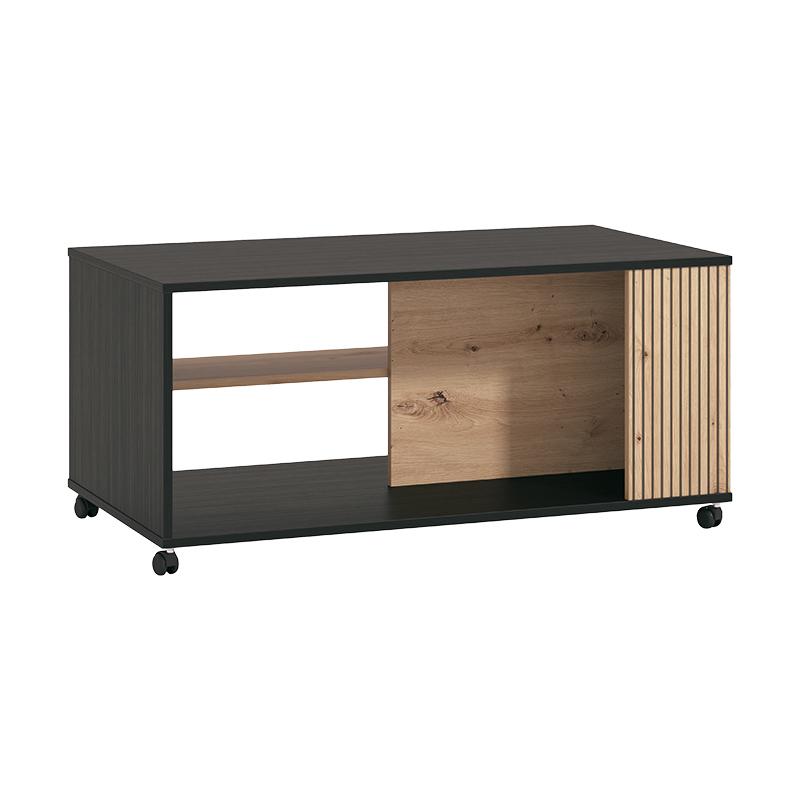 ΤΡΑΠΕΖΑΚΙ ΣΑΛΟΝΙΟΥ CORREZE ΜΑΥΡΟ OAK-ARTISAN OAK 101x55x47εκ - Image 3