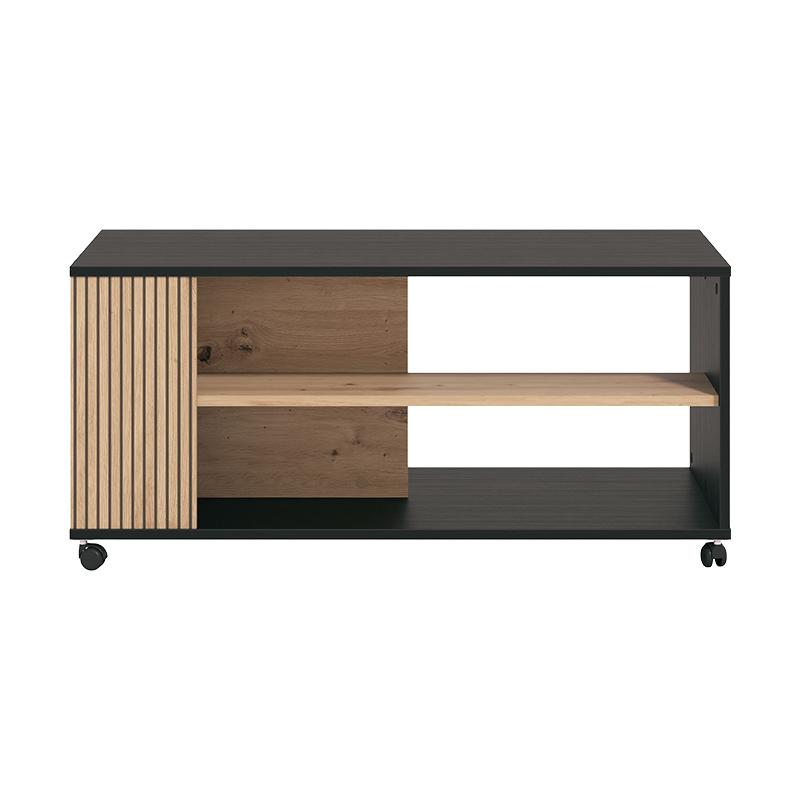 ΤΡΑΠΕΖΑΚΙ ΣΑΛΟΝΙΟΥ CORREZE ΜΑΥΡΟ OAK-ARTISAN OAK 101x55x47εκ - Image 4