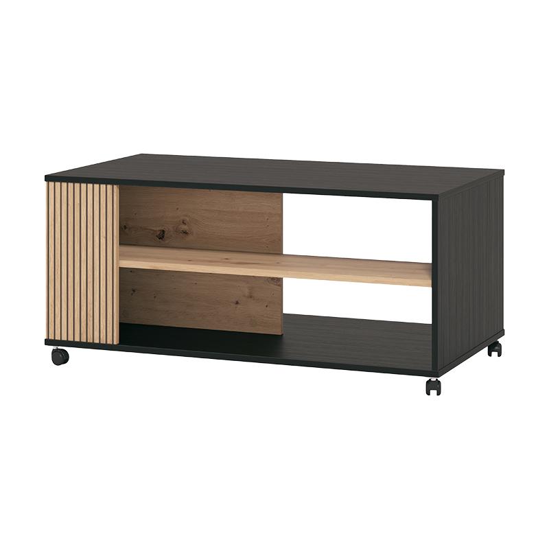 ΤΡΑΠΕΖΑΚΙ ΣΑΛΟΝΙΟΥ CORREZE ΜΑΥΡΟ OAK-ARTISAN OAK 101x55x47εκ - Image 6