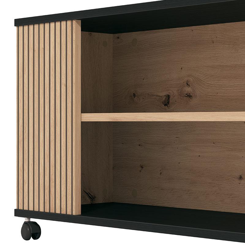 ΤΡΑΠΕΖΑΚΙ ΣΑΛΟΝΙΟΥ CORREZE ΜΑΥΡΟ OAK-ARTISAN OAK 101x55x47εκ - Image 7