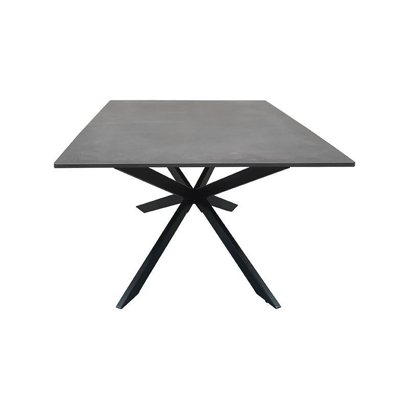 ΤΡΑΠΕΖΑΚΙ ΣΑΛΟΝΙΟΥ FL017 ΜΕ ΓΚΡΙ ΚΕΡΑΜΙΚΗ ΕΠΙΦΑΝΕΙΑ ΚΑΙ ΜΑΥΡΑ ΜΕΤΑΛΛΙΚΑ ΠΟΔΙΑ 120x70x45εκ - Image 3