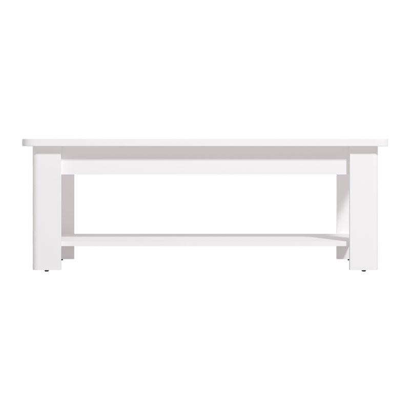 ΤΡΑΠΕΖΑΚΙ ΣΑΛΟΝΙΟΥ JERSEY ΛΕΥΚΟ-ΛΕΥΚΟ HIGH GLOSS FOIL 124x60x45εκ - Image 3