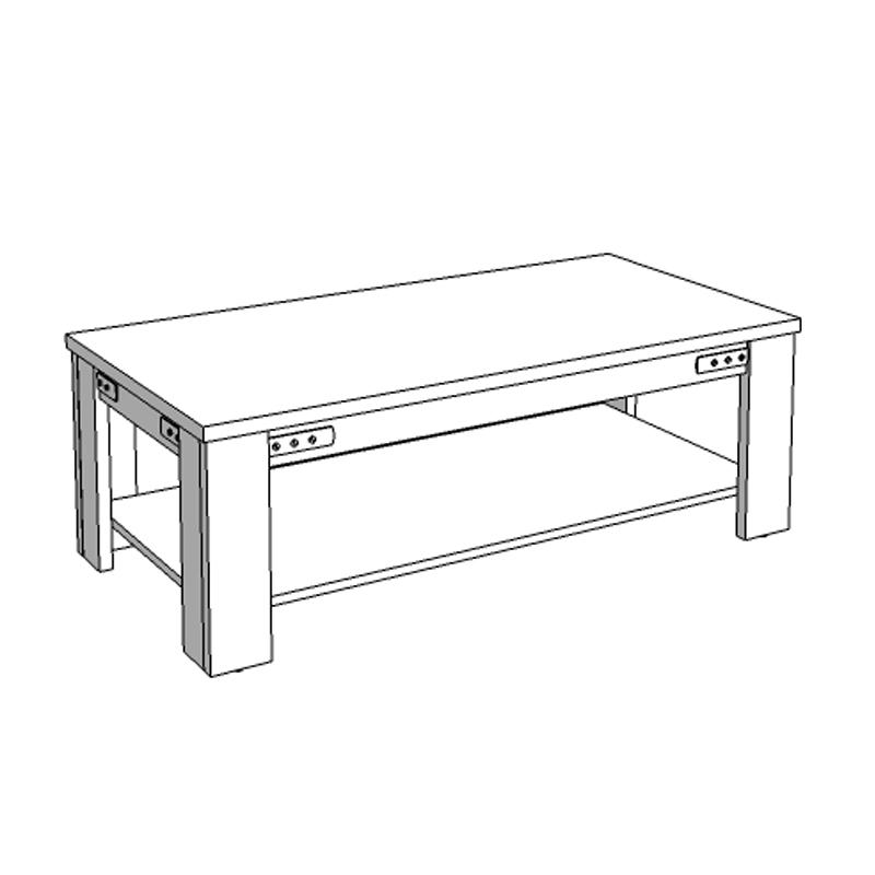 ΤΡΑΠΕΖΑΚΙ ΣΑΛΟΝΙΟΥ LAZIO KS ARTISAΝ OAK / ΜΑΥΡΟ 120x60x41εκ - Image 4