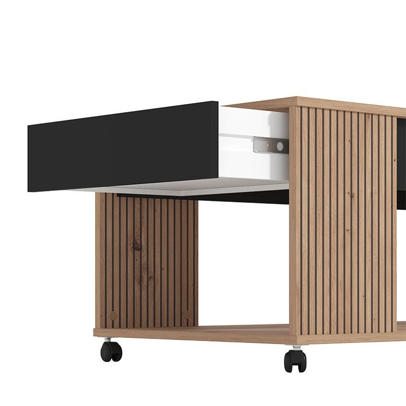 ΤΡΑΠΕΖΑΚΙ ΣΑΛΟΝΙΟΥ MAYENNE ARTISAN OAK-ΜΑΥΡΟ MAT 101x55x45εκ - Image 6