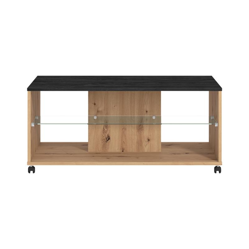 ΤΡΑΠΕΖΑΚΙ ΣΑΛΟΝΙΟΥ NORTE ARTISAN OAK-CARBON 101x60x45εκ - Image 3