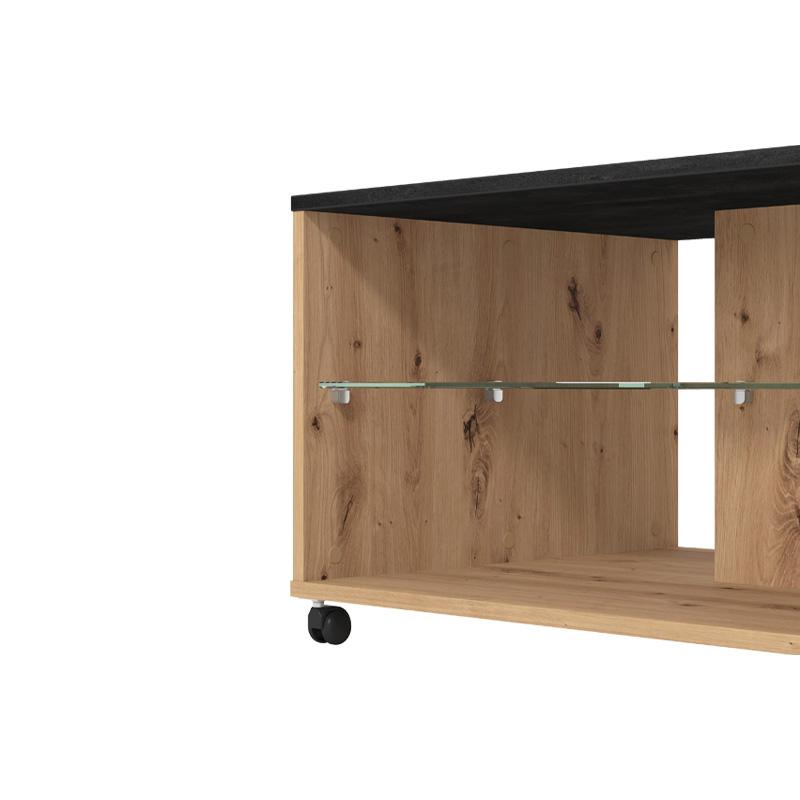 ΤΡΑΠΕΖΑΚΙ ΣΑΛΟΝΙΟΥ NORTE ARTISAN OAK-CARBON 101x60x45εκ - Image 4