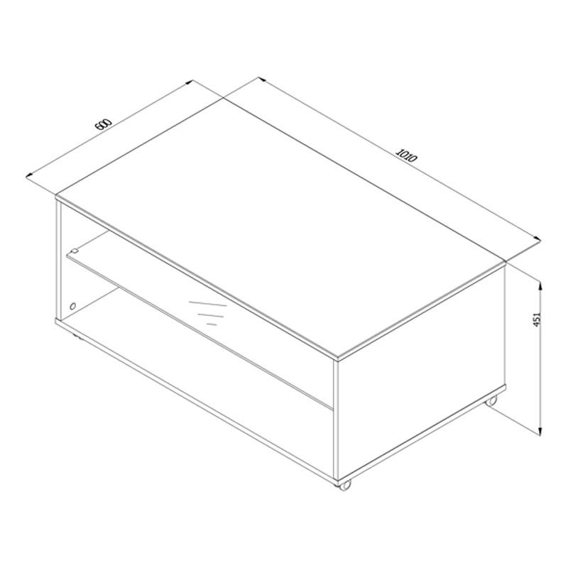 ΤΡΑΠΕΖΑΚΙ ΣΑΛΟΝΙΟΥ NORTE ARTISAN OAK-CARBON 101x60x45εκ - Image 6