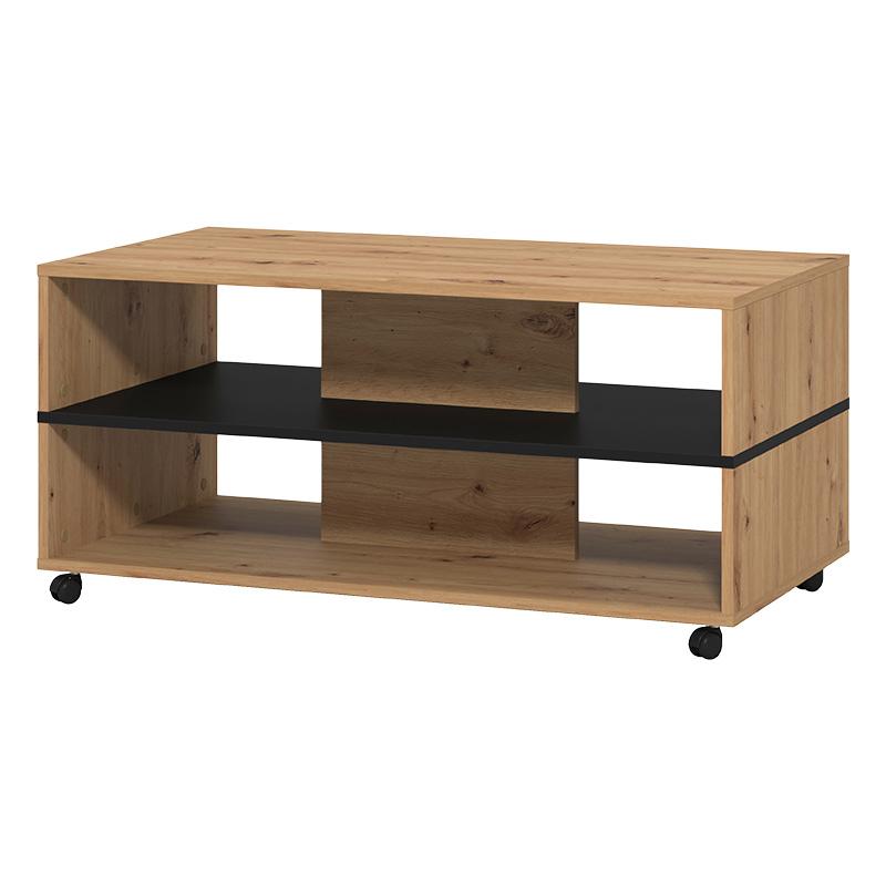 ΤΡΑΠΕΖΑΚΙ ΣΑΛΟΝΙΟΥ SAVIO ARTISAN-ΜΑΥΡΟ 101x55x48εκ - Image 4