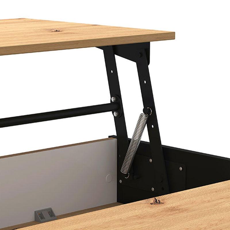 ΤΡΑΠΕΖΑΚΙ ΣΑΛΟΝΙΟΥ TARANTO ΜΑΥΡΟ-ARTISAN 80x80x45εκ - Image 4