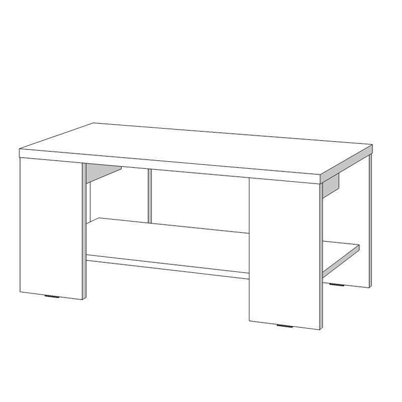 ΤΡΑΠΕΖΑΚΙ ΣΑΛΟΝΙΟΥ UNION ΛΕΥΚΟ 90x50x41εκ - Image 5