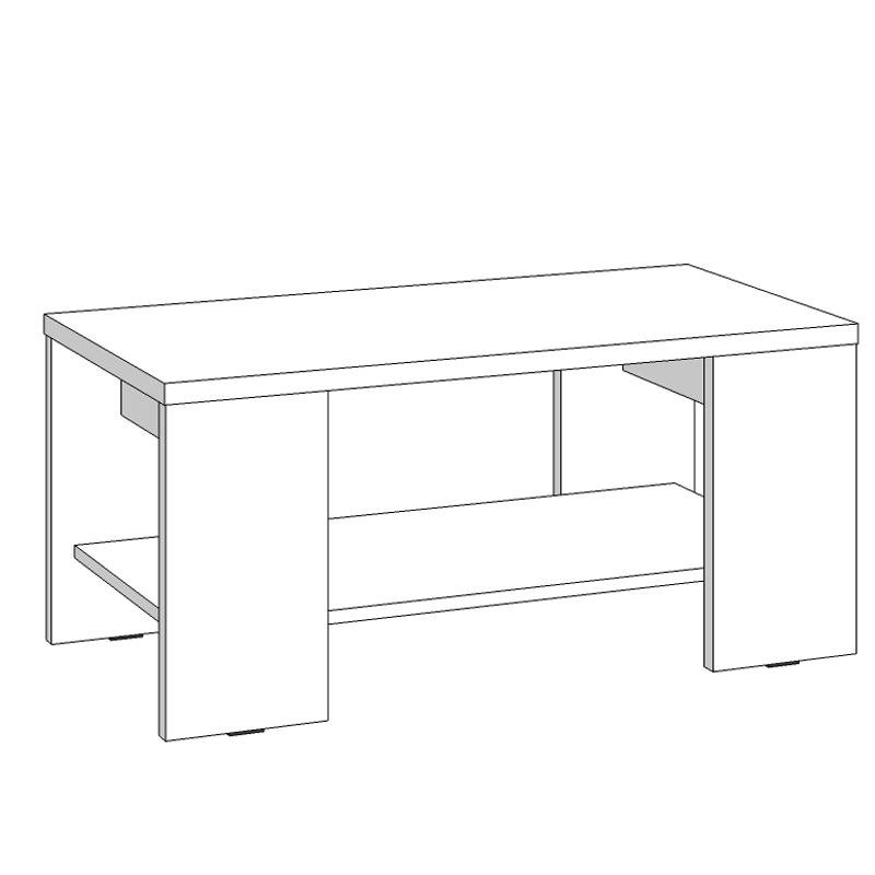 ΤΡΑΠΕΖΑΚΙ ΣΑΛΟΝΙΟΥ UNION SONOMA OAK 90x50x41εκ - Image 3