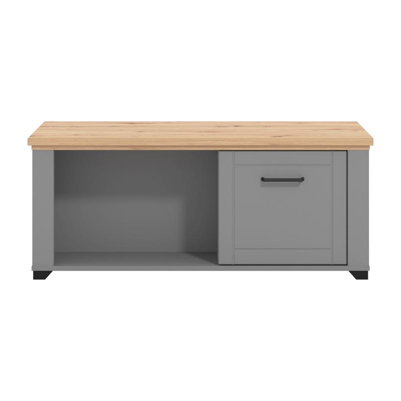 ΤΡΑΠΕΖΑΚΙ ΣΑΛΟΝΙΟΥ VALENCIA ΓΚΡΙ ΓΡΑΦΙΤΗΣ-ARTISAN OAΚ-ΓΚΡΙ ΜΑΤ 115x55x47,5εκ - Image 3