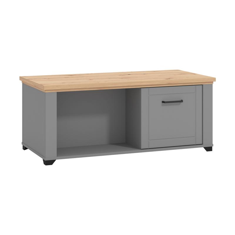 ΤΡΑΠΕΖΑΚΙ ΣΑΛΟΝΙΟΥ VALENCIA ΓΚΡΙ ΓΡΑΦΙΤΗΣ-ARTISAN OAΚ-ΓΚΡΙ ΜΑΤ 115x55x47,5εκ - Image 4