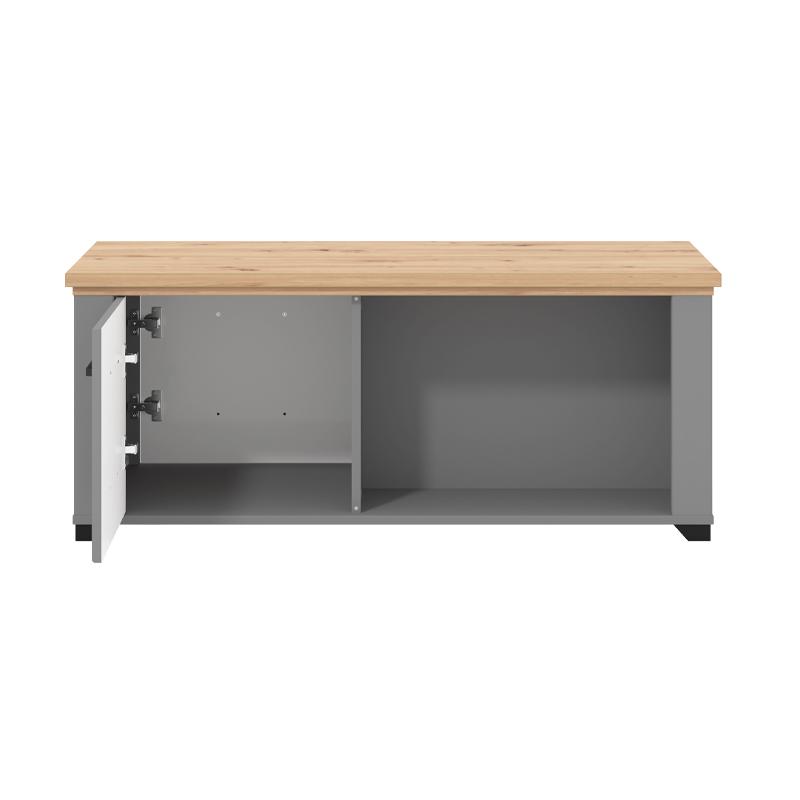 ΤΡΑΠΕΖΑΚΙ ΣΑΛΟΝΙΟΥ VALENCIA ΓΚΡΙ ΓΡΑΦΙΤΗΣ-ARTISAN OAΚ-ΓΚΡΙ ΜΑΤ 115x55x47,5εκ - Image 5