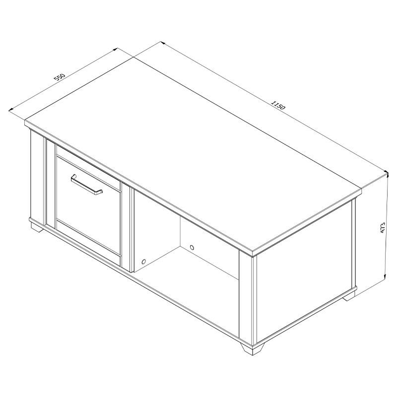 ΤΡΑΠΕΖΑΚΙ ΣΑΛΟΝΙΟΥ VALENCIA ΓΚΡΙ ΓΡΑΦΙΤΗΣ-ARTISAN OAΚ-ΓΚΡΙ ΜΑΤ 115x55x47,5εκ - Image 9