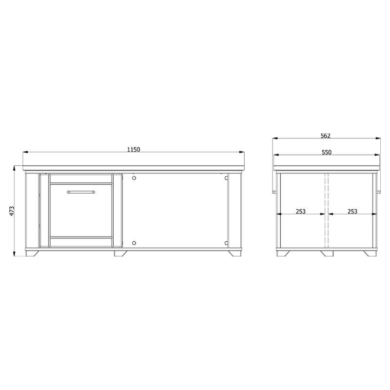 ΤΡΑΠΕΖΑΚΙ ΣΑΛΟΝΙΟΥ VALENCIA ΛΕΥΚΟ-ARTISAN OAΚ-ΛΕΥΚΟ ΜΑΤ 115x55x47,5εκ - Image 7