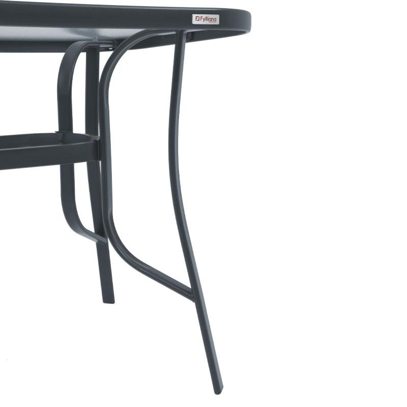 ΤΡΑΠΕΖΙ ΕΞΟΧΗΣ STEEL ΓΚΡΙ 120x70x70εκ g.r.d - Image 6