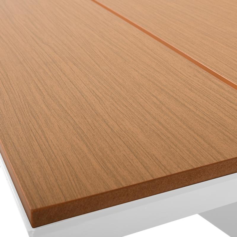 ΤΡΑΠΕΖΙ ΚΗΠΟΥ ΑΛΟΥΜΙΝΙΟΥ FL6510 ΜΕ ΕΠΙΦΑΝΕΙΑ POLYWOOD ΧΡΩΜΑ ΛΕΥΚΟ 150x90x75εκ - Image 7