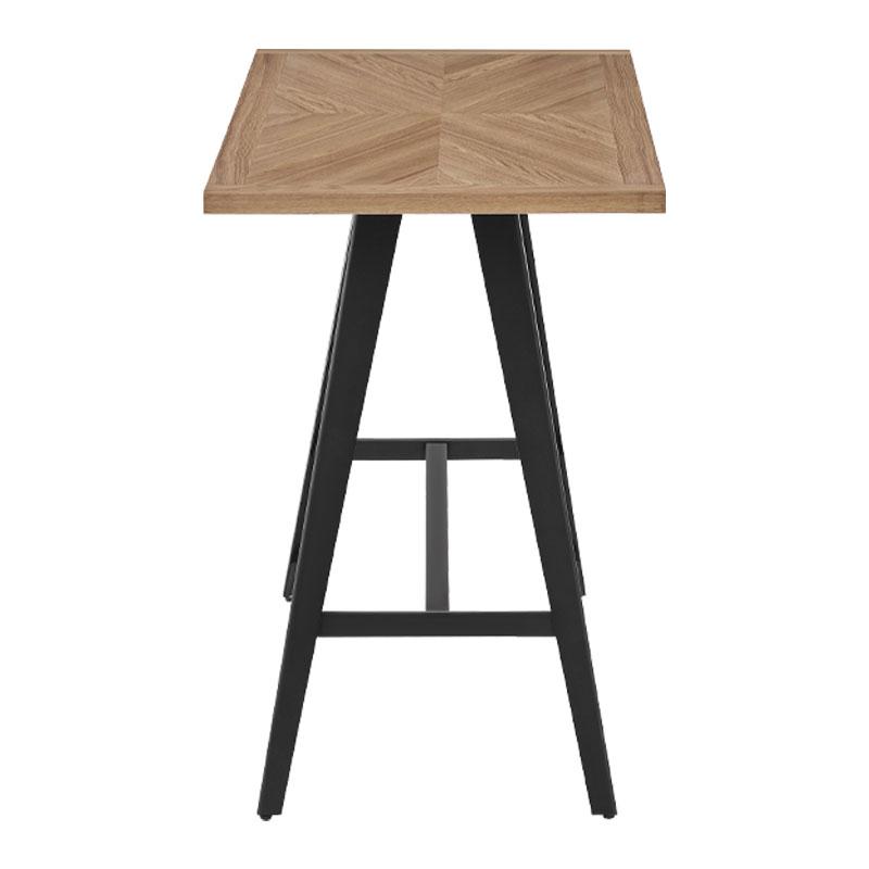 ΤΡΑΠΕΖΙ ΜΠΑΡ FL1564 SONOMA MDF ΜΕ ΜΑΥΡΑ ΠΟΔΙΑ 140x70x105εκ - Image 4