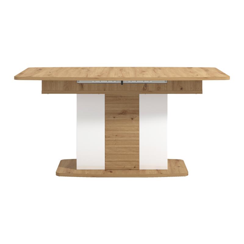 ΤΡΑΠΕΖΙ ΤΡΑΠΕΖΑΡΙΑΣ ΑΝΟΙΓΟΜΕΝΟ BRETAGNA ARTISAN OAK-ΛΕΥΚΟ HIGH GLOSS FOIL 160x90x76εκ a.p.r - Image 3