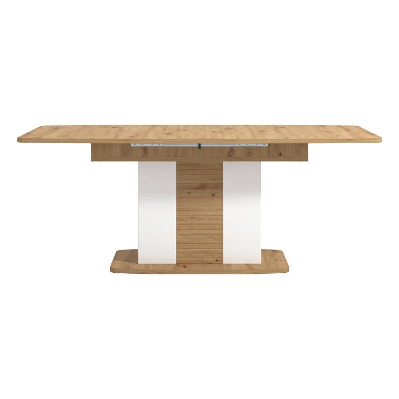 ΤΡΑΠΕΖΙ ΤΡΑΠΕΖΑΡΙΑΣ ΑΝΟΙΓΟΜΕΝΟ BRETAGNA ARTISAN OAK-ΛΕΥΚΟ HIGH GLOSS FOIL 160x90x76εκ a.p.r - Image 4