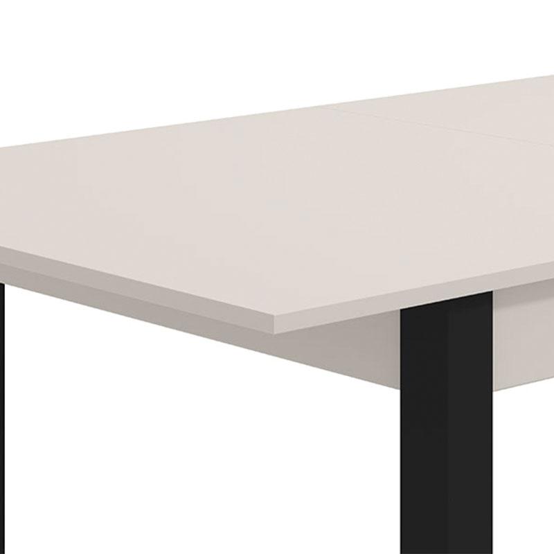 ΤΡΑΠΕΖΙ ΤΡΑΠΕΖΑΡΙΑΣ ΑΝΟΙΓΟΜΕΝΟ SAVOIA CASHMERE-ΜΑΥΡΟ ΜΑΤ 160x80x77εκ d.f.l - Image 4