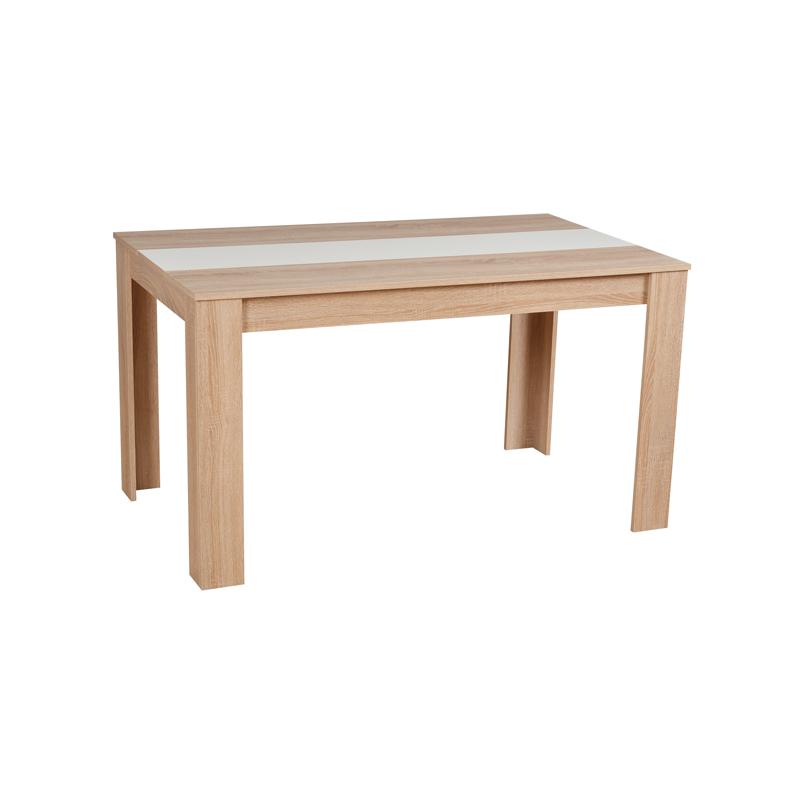 ΤΡΑΠΕΖΙ ΤΡΑΠΕΖΑΡΙΑΣ DOMUS 135 SONOMA OAK-ΛΕΥΚΟ 135x81x75εκ - Image 3