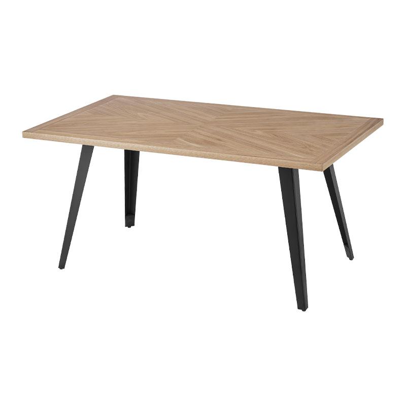 ΤΡΑΠΕΖΙ ΤΡΑΠΕΖΑΡΙΑΣ FL1564 SONOMA MDF ΜΕ ΜΑΥΡΑ ΠΟΔΙΑ 160x90x75εκ