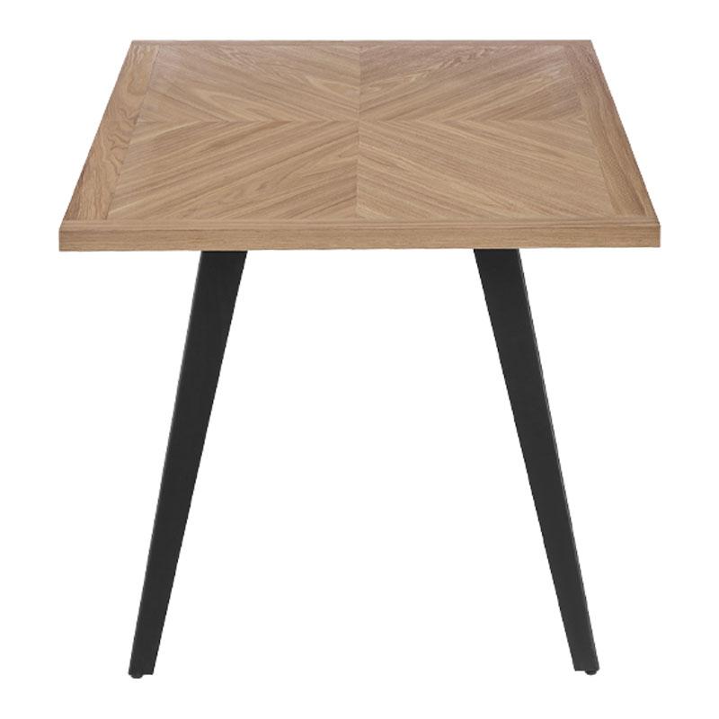 ΤΡΑΠΕΖΙ ΤΡΑΠΕΖΑΡΙΑΣ FL1564 SONOMA MDF ΜΕ ΜΑΥΡΑ ΠΟΔΙΑ 160x90x75εκ - Image 4