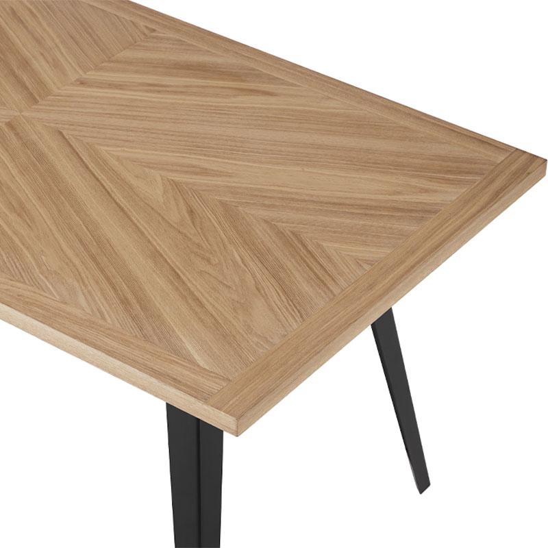 ΤΡΑΠΕΖΙ ΤΡΑΠΕΖΑΡΙΑΣ FL1564 SONOMA MDF ΜΕ ΜΑΥΡΑ ΠΟΔΙΑ 160x90x75εκ - Image 5
