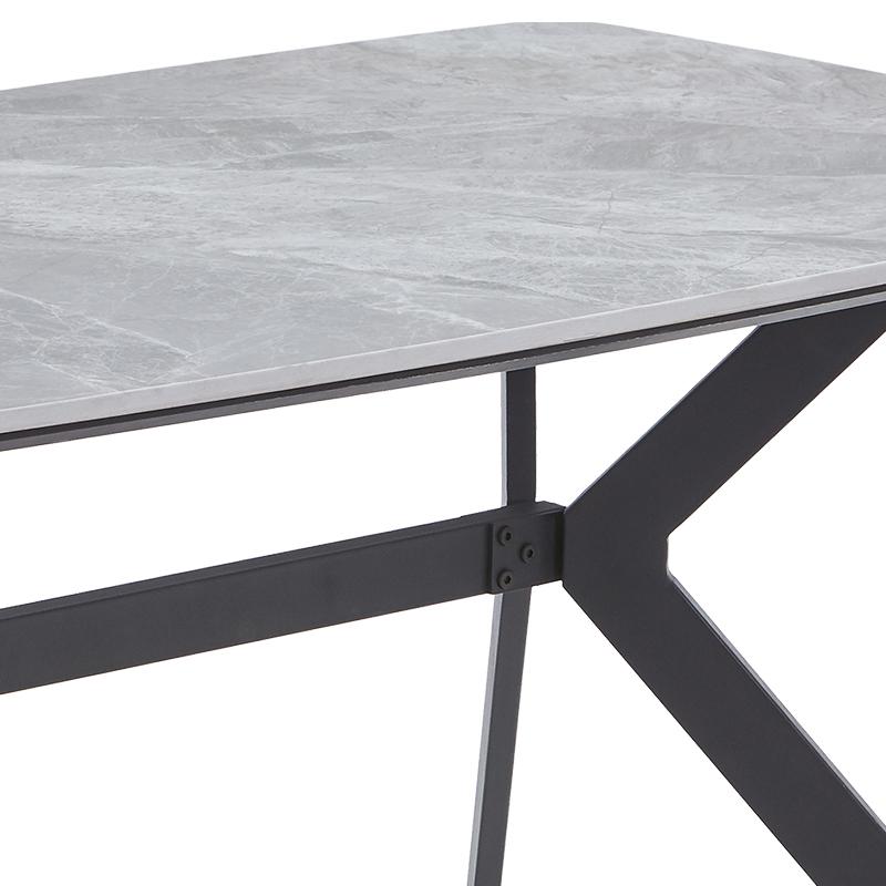 ΤΡΑΠΕΖΙ ΤΡΑΠΕΖΑΡΙΑΣ FL202 ΓΚΡΙ ΧΡΩΜΑ 160x90x75εκ - Image 4