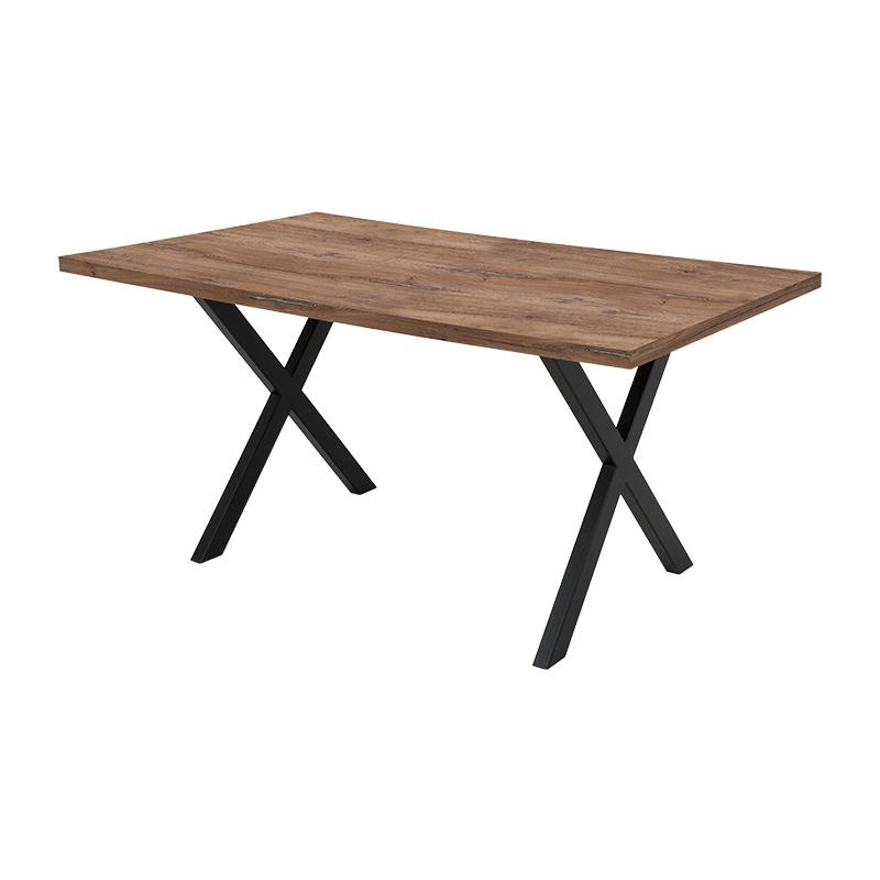 ΤΡΑΠΕΖΙ ΤΡΑΠΕΖΑΡΙΑΣ "Alfa" FLAGSTAFF ΕΠΙΦΑΝΕΙΑ ΜΕ ΜΑΥΡΗ ΒΑΣΗ 160x90x75εκ