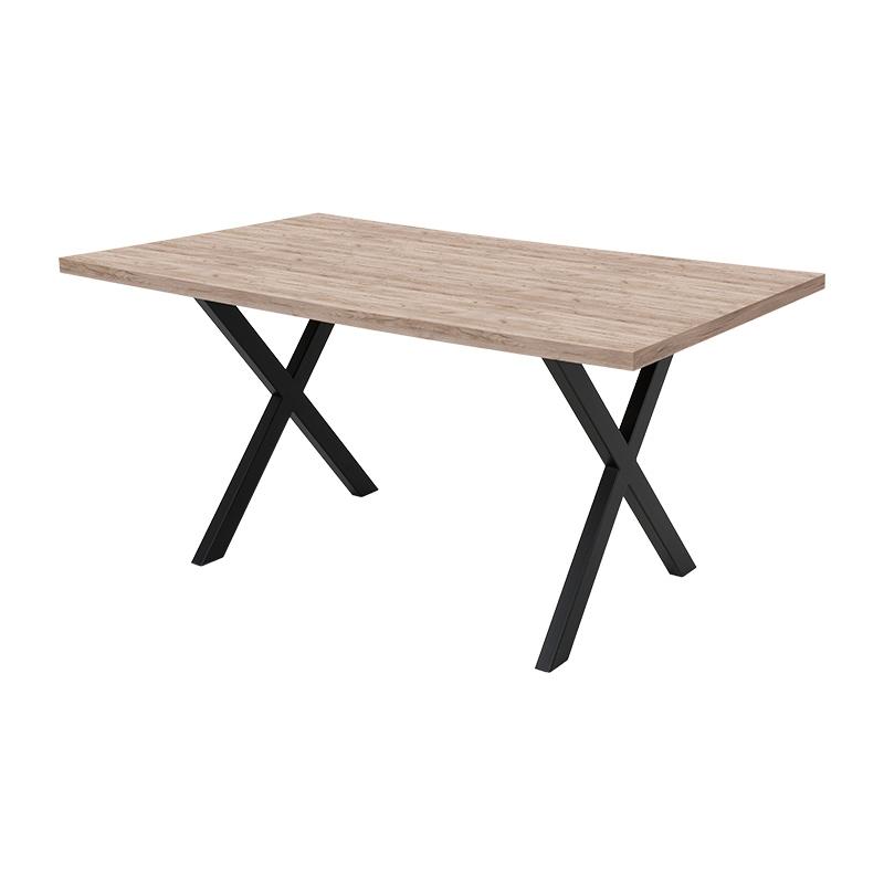 ΤΡΑΠΕΖΙ ΤΡΑΠΕΖΑΡΙΑΣ "Alfa" GREY OAK ΕΠΙΦΑΝΕΙΑ ΜΕ ΜΑΥΡΗ ΒΑΣΗ 160x90x75εκ