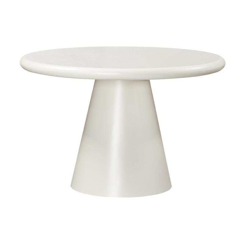 ΤΡΑΠΕΖΙ ΤΡΑΠΕΖΑΡΙΑΣ Concretto ΣΤΡΟΓΓΥΛΟ ΛΕΥΚΟ ΜΕ ΥΦΗ ΤΣΙΜΕΝΤΟΥ ΧΡΩΜΑ 120x76 εκ