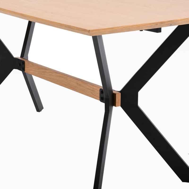 ΤΡΑΠΕΖΙ ΤΡΑΠΕΖΑΡΙΑΣ MDF ΜΕ ΚΑΠΛΑΜΑ ΔΡΥΣ ΦΥΣΙΚΟ ΧΡΩΜΑ 160x80x75εκ - Image 5